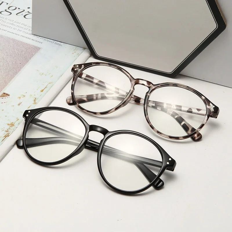 Diopter 0 to -6.0 Finished Myopia Glasses Women Floral Round Myopic Eyeglasses Nearsighted Optical Spectacle Frame Ladies