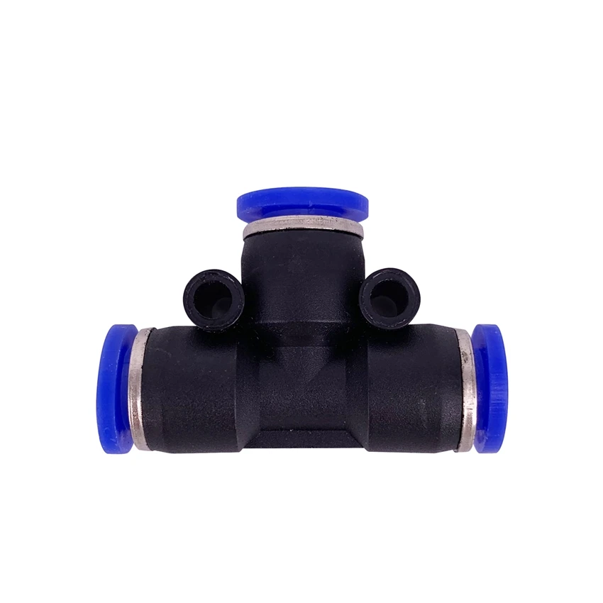 1/5/10pcs PE-8 PE8 Pneumatic Equal Tee 3 ways Hose Tube Connector PE Push In Air Gas Quick Fittings &quotT&quot Type Plastic OD 8 MM |