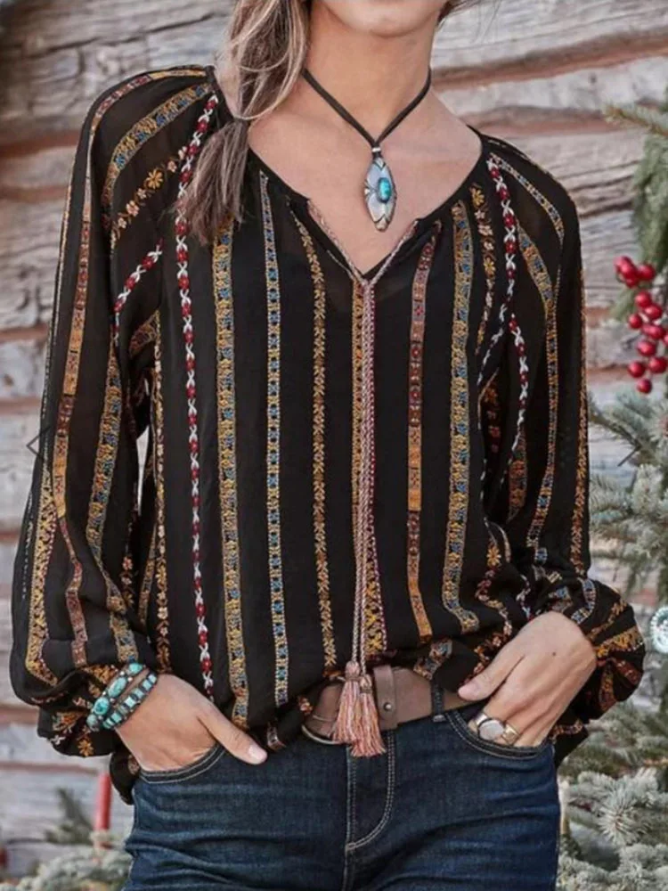 

Striped Fashion Shirt Blouses Women 2020 Spring Summer Full Plus Size Cotton Elegant Multi-scene Matching Tops Europe America