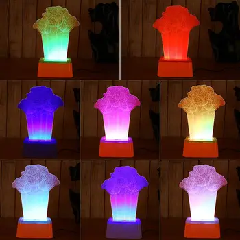 

Modern Table Lamp 3D Touch Control Art Kid Atmosphere Night Light Desk Light Rose USB Decoration Gifts Indoor Lighting