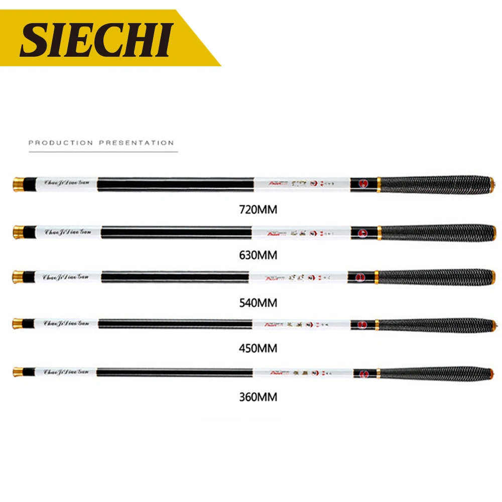 SIECHI Stream удочки для рыбалки 3,6 м/4,5 м/5,4 м/6,3 м/7,2 м телескопическая удочка из углеродного волокна ручная удочка для ловли карпа