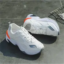 Новинка года; сезон весна-осень; повседневная обувь в Корейском стиле разных цветов; Модные дышащие студенческие женские кроссовки