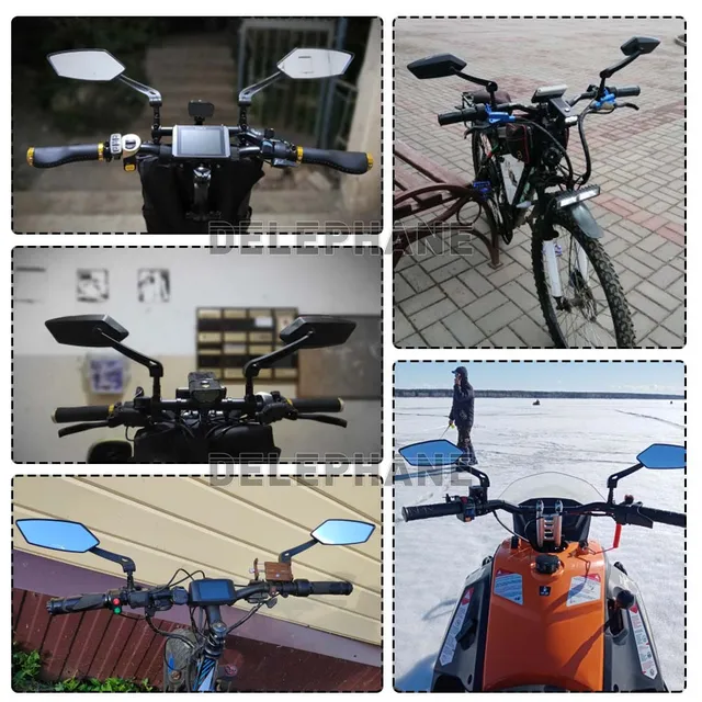 Specchio Stradale Specchietto Retrovisore Per Bici Sprintech | Regolabile E Antivibrazione | Per Manubrio 20mm Specchietto Per Bici - Foto 6