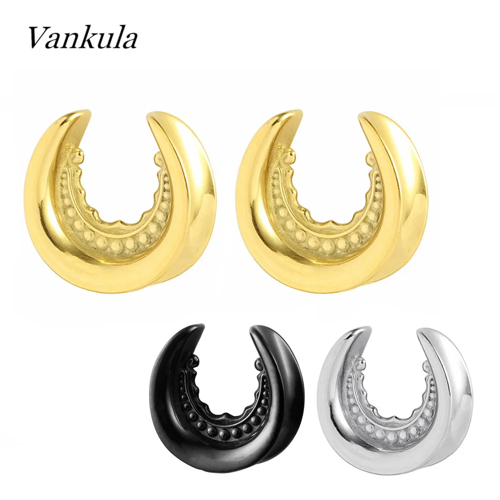Серьги-туннели Vankula для пирсинга 2 шт. набор из нержавеющей стали 316L 8 мм-25 мм |