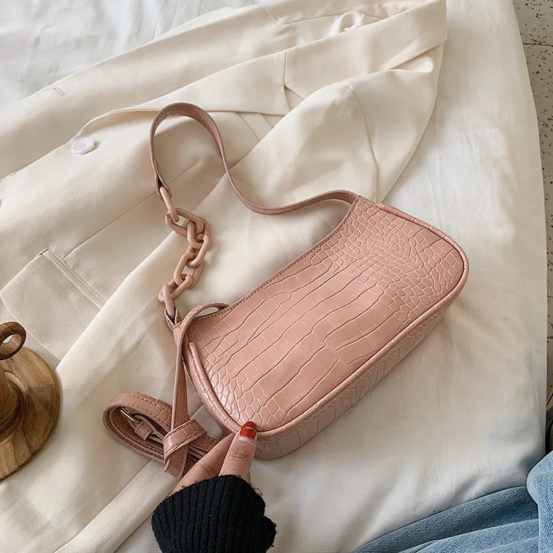 

Fashion Alligator Pattern Women Shoulder Bags PU Leather Street Casual Solid Zipper Messenger Handbags Lady Crossbody Hand Bag