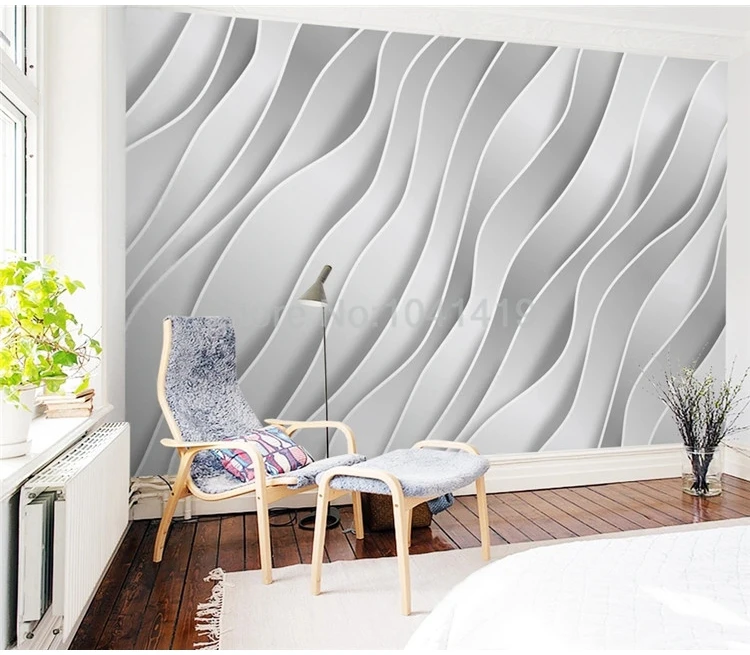 Papel De Parede Mural Geométrico 3D Personalizado,