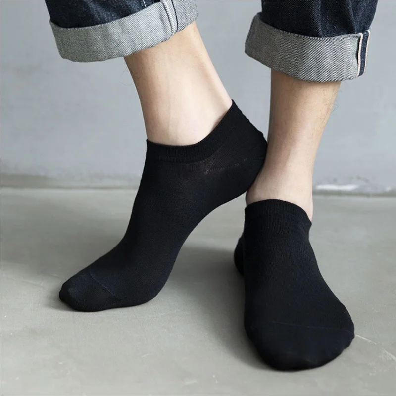5pairs/lot Men's Cotton Socks High QualityMale Summer Leisure Invisible Short Solid Color Man Ankle Boat For Gift | Мужская одежда
