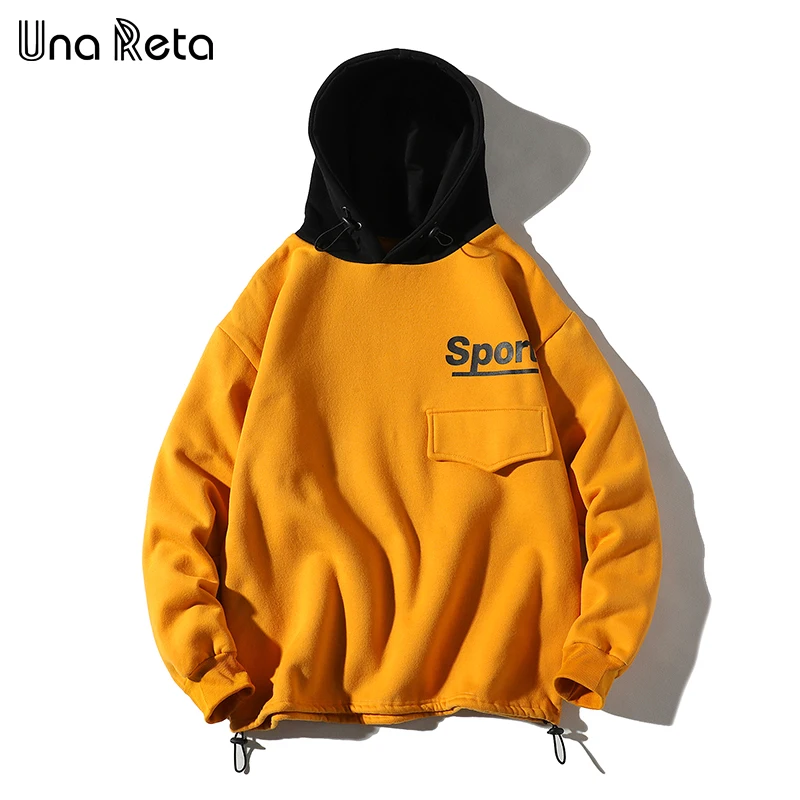 

Una Reta Hip hop Men Hoodies Sweatshirt Autumn Winter New Fleece Pullover Sweatshirts Mens Harajuku printing Casual Streetwear