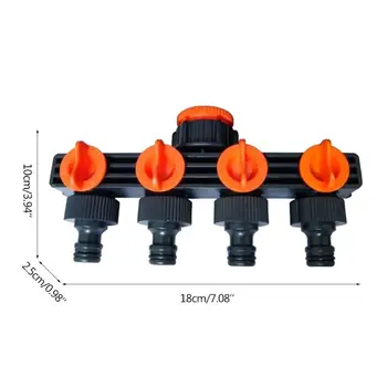 

4 Way Valve Water Diversion Controller Distributor Connector Garden Yard Tap H7ED