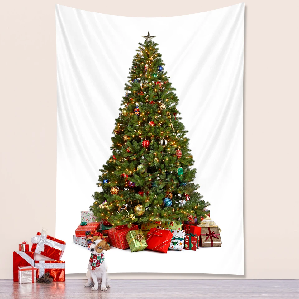 Christmas tree bedroom home decoration New Year party large size Tapestry Wall Tapestry Bohemian decorative mattress tapestry decor