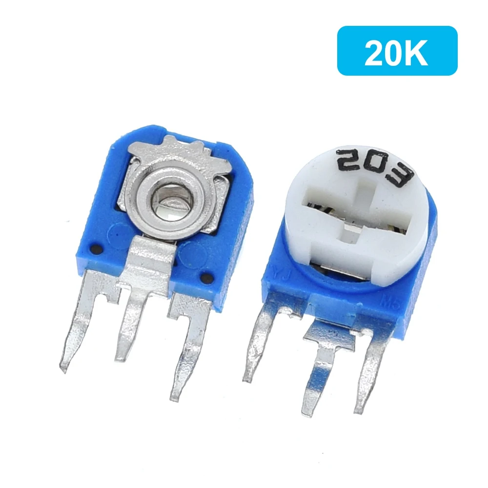 1pc Rm063 Rm-063 100 200 500 1k 2k 5k 10k 20k 50k 100k 200k 500k 1m Ohm Trimpot Trimmer Potentiometer Variable Resistor