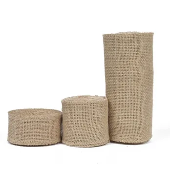 

10Meter Natural Jute Hessian Burlap Ribbon Roll Burlap Table Runners Wedding Party Chair Bands Vintage Home Decor 4 Size
