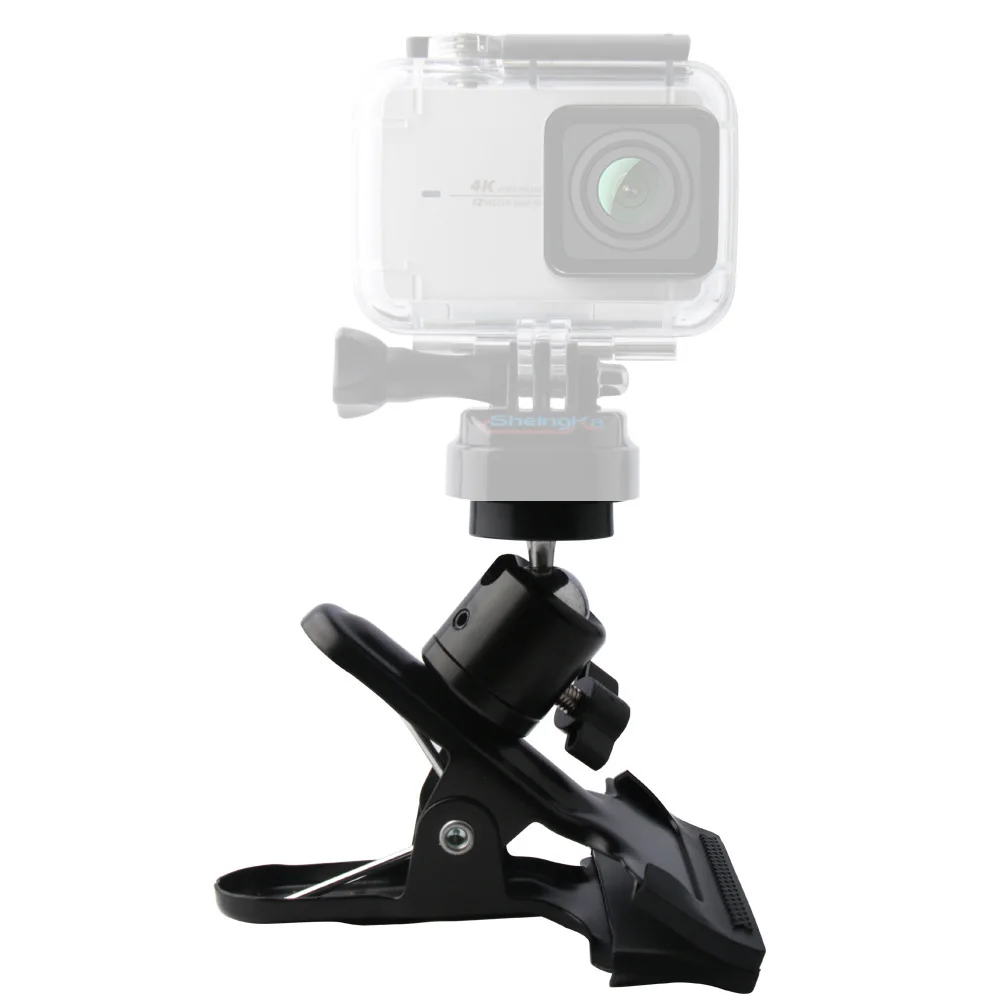 

Portable Flexible Clamp for Gopro hero Action Cameras Metal Mini Tripod Ball Head Gimbal with Cold Shoe 1/4 Inch Screw