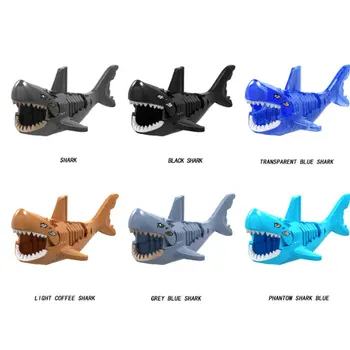 

Shark Series Children's Puzzle Spell Inserting Card Building Blocks Kid's Intelligent Block Toys Enlighten Toys