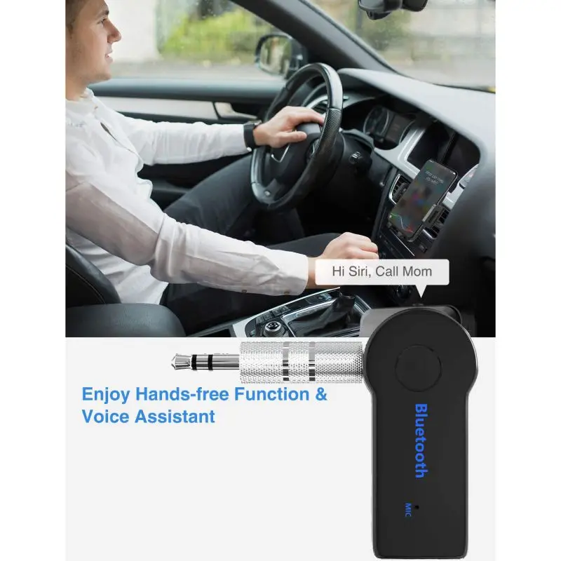 Хит 3,5 мм разъем AUX аудио MP3 музыка Bluetooth приемник автомобильный беспроводной комплект Громкая Связь Динамик адаптер для наушников
