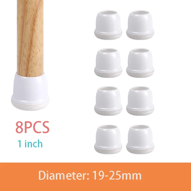 Table Chair Leg Protector Covers Thick Rubber Felt Bottom Furniture Pads Floor Protectors Feet Caps No Scratches Reduce Noice Diameter 19-25mm