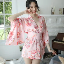 Платье-кимоно для девочек Сакура, японский стиль, халат юката, женский халат с цветочным принтом, Haori, японская униформа, карнавальный костюм, вечерние, короткие платья