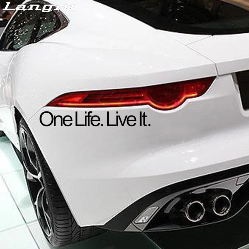 Виниловая наклейка Langru One Life Live It забавные аксессуары для автомобиля Jdm|Наклейки