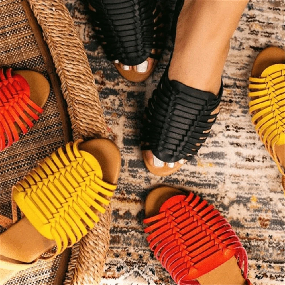 

2020 Women Shoes Summer Slippers Flip Flops Solid Color Sandals Comfortable Outside Shoes Flat Heel Sandalias Mujer dropshipping