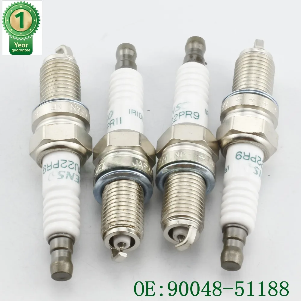 Комплект 4X иридиевая Свеча зажигания oem 90048-51188 ZXU22PR11 для Toyota Vois Passo Sette BB Rush