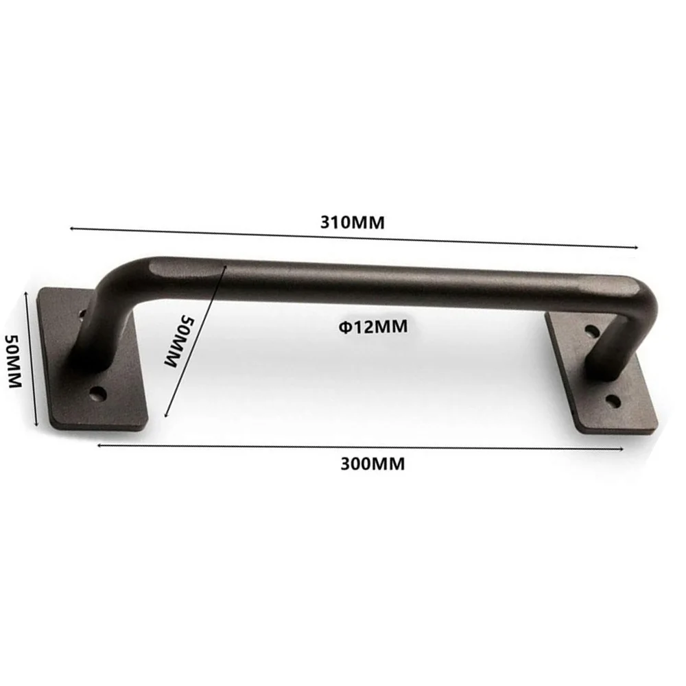 

Carbon Steel Handles Sliding Barn Door Handle Black Iron Art Long Steel 22cm,31cm Handle Home Improvement Hardware
