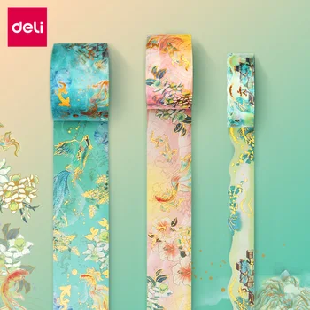 

Deli Summer Palace Series Washi Tape DIY Decoration PDA Paper Sticker Shredded Bandage Decorative Stickers