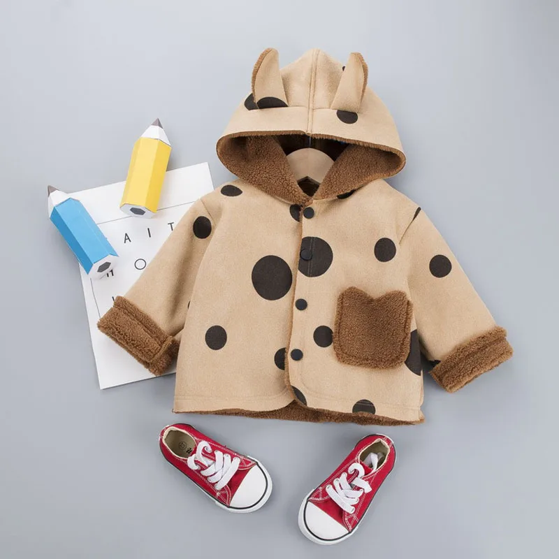 Детское пальто для мальчиков и девочек; зимние куртки для детей; Осенняя верхняя одежда; пальто с капюшоном для младенцев; детское теплое пальто; От 1 до 4 лет - Цвет: 1