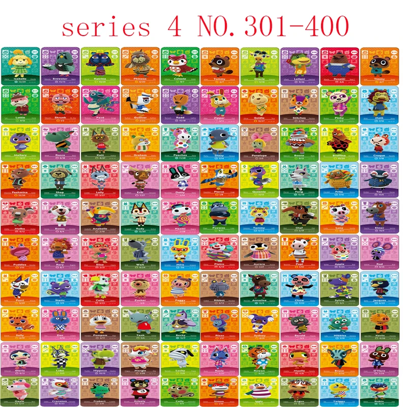 Animal Crossing Series 4 Amibo Card New Horizons for NS Games Switch/Lite NFC Cards Animals Set Tags NO.328 To 354 English | Игрушки и