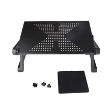 

2022 Adjustable Laptop Stand Aluminum Alloy Bed Table Stand Foldable Legs Laptop Notebook Riser Reading Holder Tray with Mouse