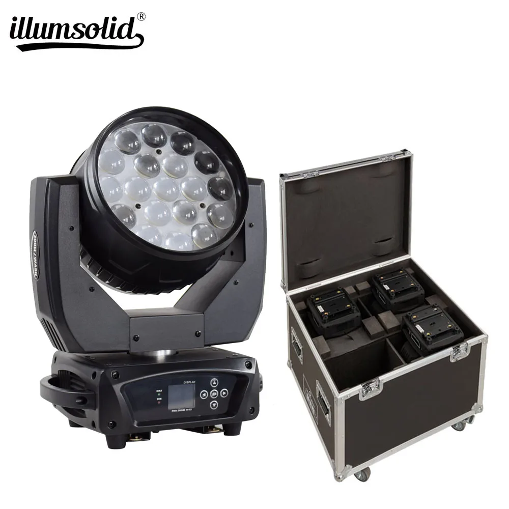 4в1 F светильник чехол Moving Head Wash Zoom с 4 шт. Led 19 Eyes DMX 19X15W высокая яркость | Лампы и