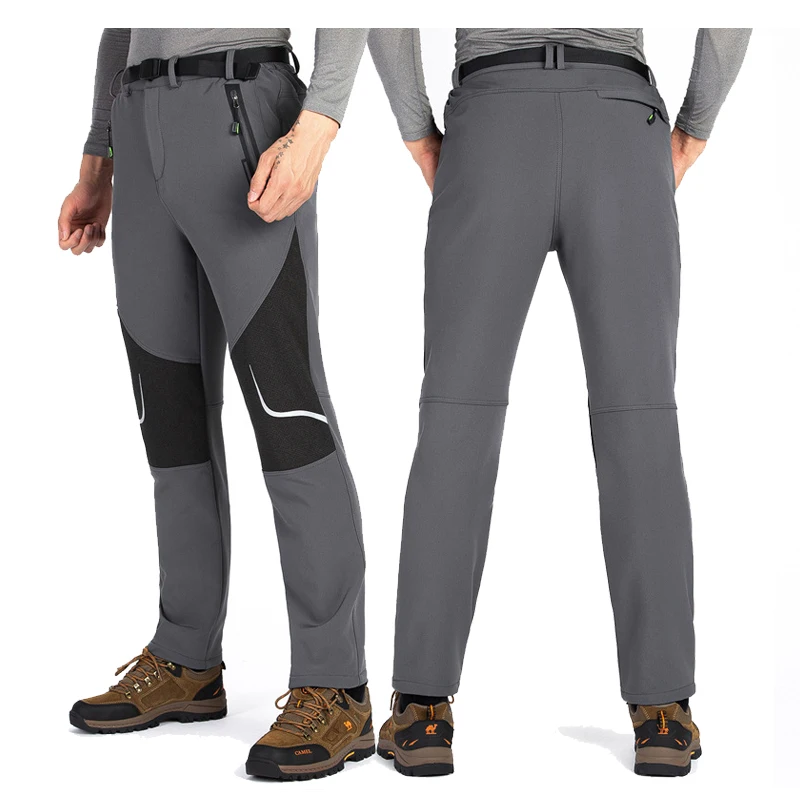 TRVLWEGO Winter Outdoor Windproof Skiing Pants Men Luminous Skating Camping Hik Trousers Waterproof Keep Warm Breathable