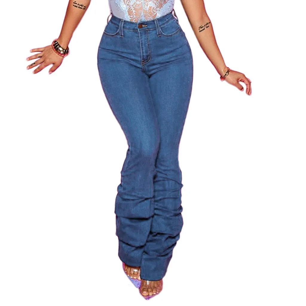 pleated denim pants womens