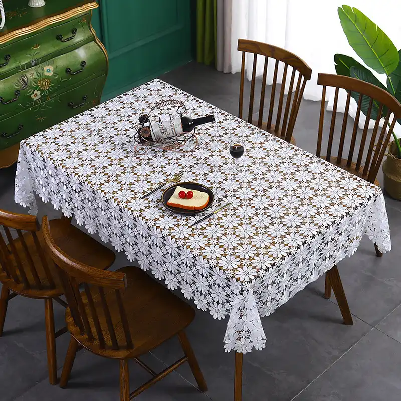 Nappe Blanche Brodee En Dentelle Pour Decoration De Mariage Pour Fete D Anniversaire Couverture De Table De Maison Multi Taille Aliexpress