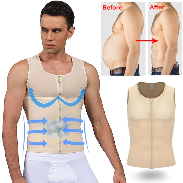 Men Body Shaper Slimming Compression Shirt  Male Compression Vest  Gynecomastia - Shapers - Aliexpress
