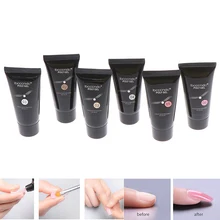 30g polygel prego acrílico poli gel de cristal uv led builder dicas gel melhoria deslizamento solução rápida extensão gel rosa branco claro(China)