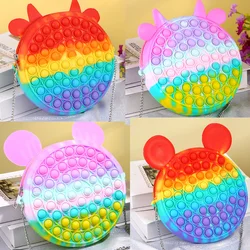 Sac porte monnaie de grande taille Popite, jouets, pendentif à bulle, nouveau sac, offre spéciale, jouets de décompression pour adultes, jouet anti stress pour enfants 