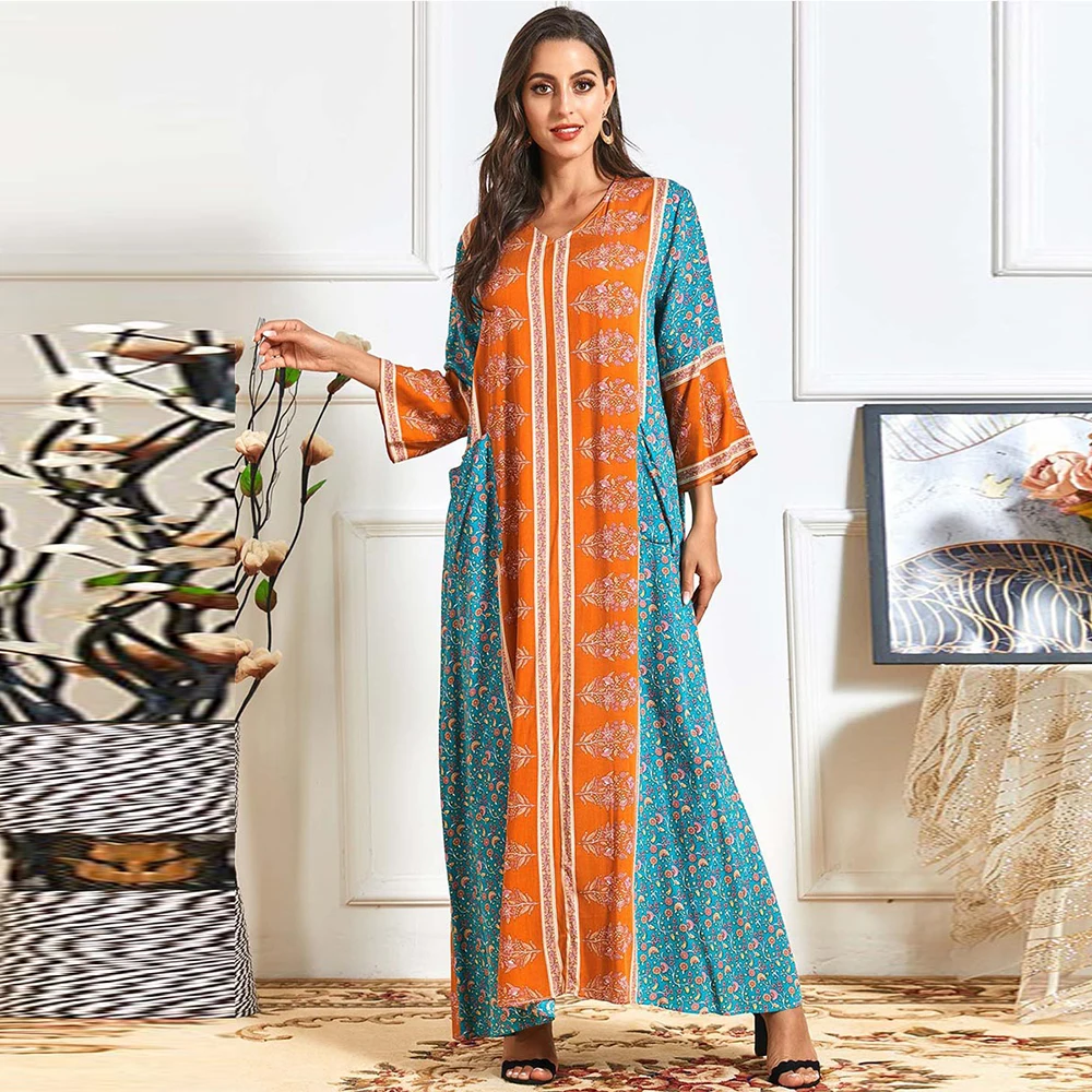 

Abaya Dubai Turkey Muslim Hijab Dress Islam Maxi Dresses For Women European Clothing Robe Africaine Femme Musulman De Mode Ropa