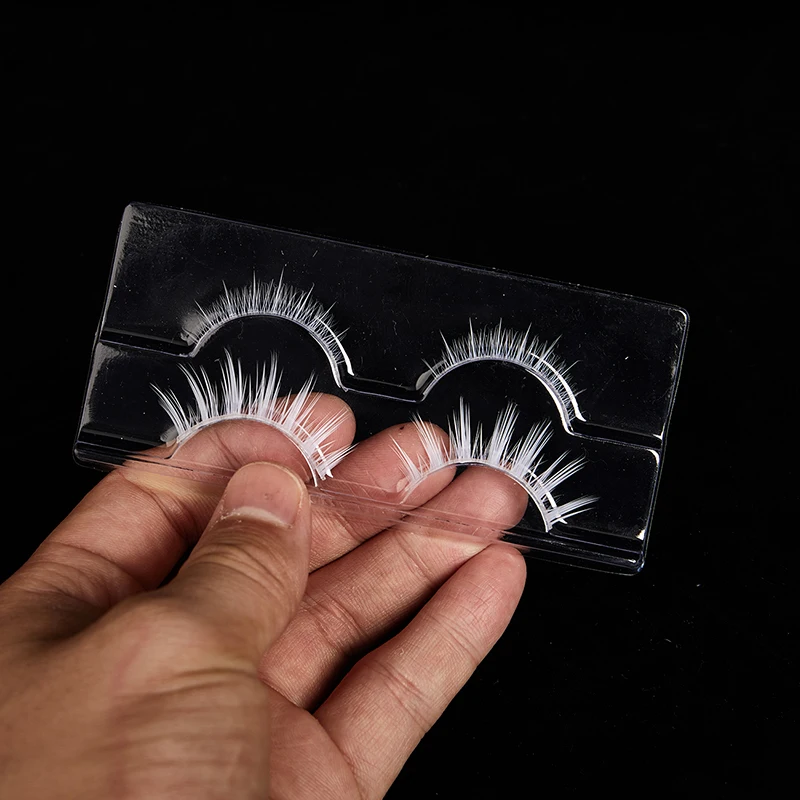 JCSYFAC 2 Pairs Soft Wispy Natural Eyelashes Extension White Upper & Amp; Lower False Halloween Party Cosplay Eye Makeup Lash Tools -Zentai shop online H3f206948981347a9bb13485bac385e09I.jpg