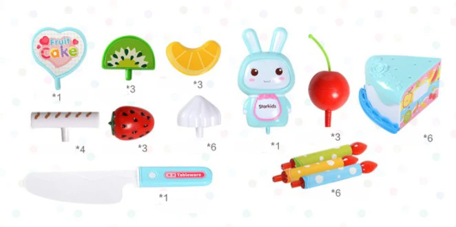 Малыш для DIY торта на день рождения игрушки 37 шт./компл. Пластик резки фруктов Еда ролевые игры кухонные игрушки набор безопасных милое детское платье для девочки игрушки подарки