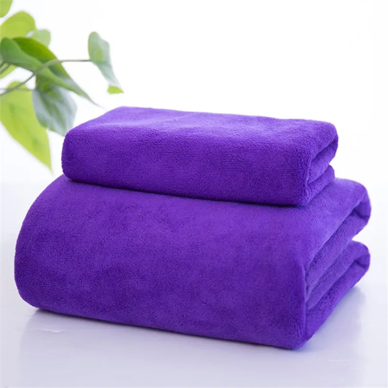 dark purple Впитывающее банное полотенце для салона красоты, пляжное полотенце из микрофибры 70*140 см/80*180 см, плотное полотенце для мытья автомобиля, быстросохнущая ткань для спортзала - Цвет: dark purple