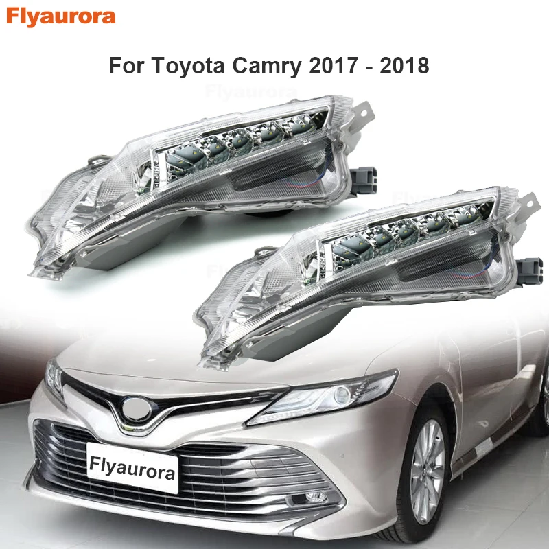 Желтое реле поворота для Toyota camry 2009 2010-15 2016 2017 2018 2019 водонепроницаемый ABS DRL лампа