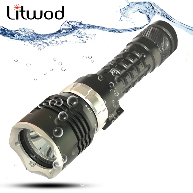 

Z30 Led Diving Flashlight High Brightness XM-L L2 5000 lumens diving torch Diving light lanterna Waterproof for Swimming