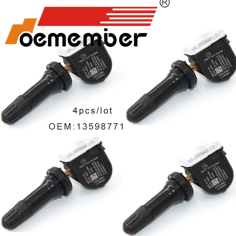 Oember 4 шт. датчик давления в автомобильных шинах 13598771 TPMS система мониторинга для Chevy Buick Cadillac Ford 315 МГц - Цвет: Four pieces