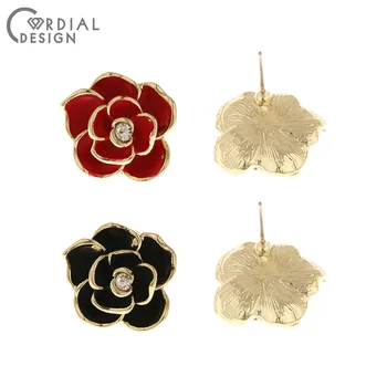 

Cordial Design 50Pcs 19*19MM Jewelry Accessorie/DIY Making/Hand Made/Flower Shape/Rhinestone Earring Stud/Earring Finding
