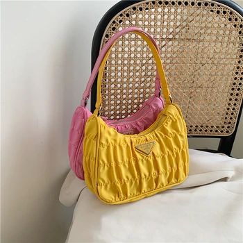 

FANTASY 2020 New Pleated Underarm Bags Saddle Bags For Women 5 Candy Colors Best Quality Fashion Wild Trendy Luxury Handbags INS