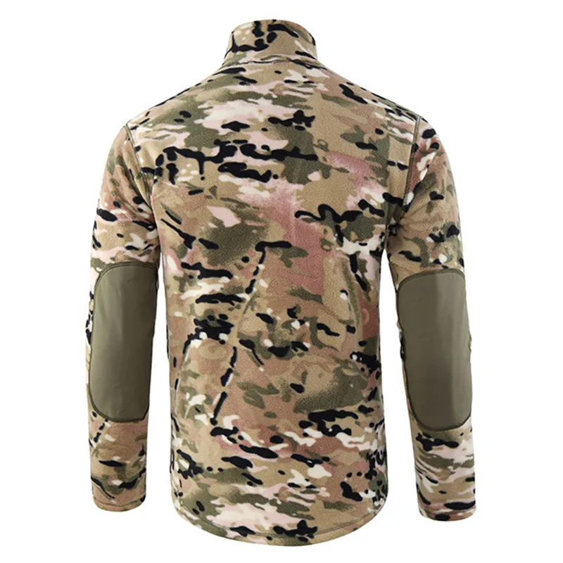 Men's Thermal Fleece Tactical Jacket Autumn Winter Outdoor Sports Hiking Camping Soft Polar Soft Coats Pullover Training Jackets