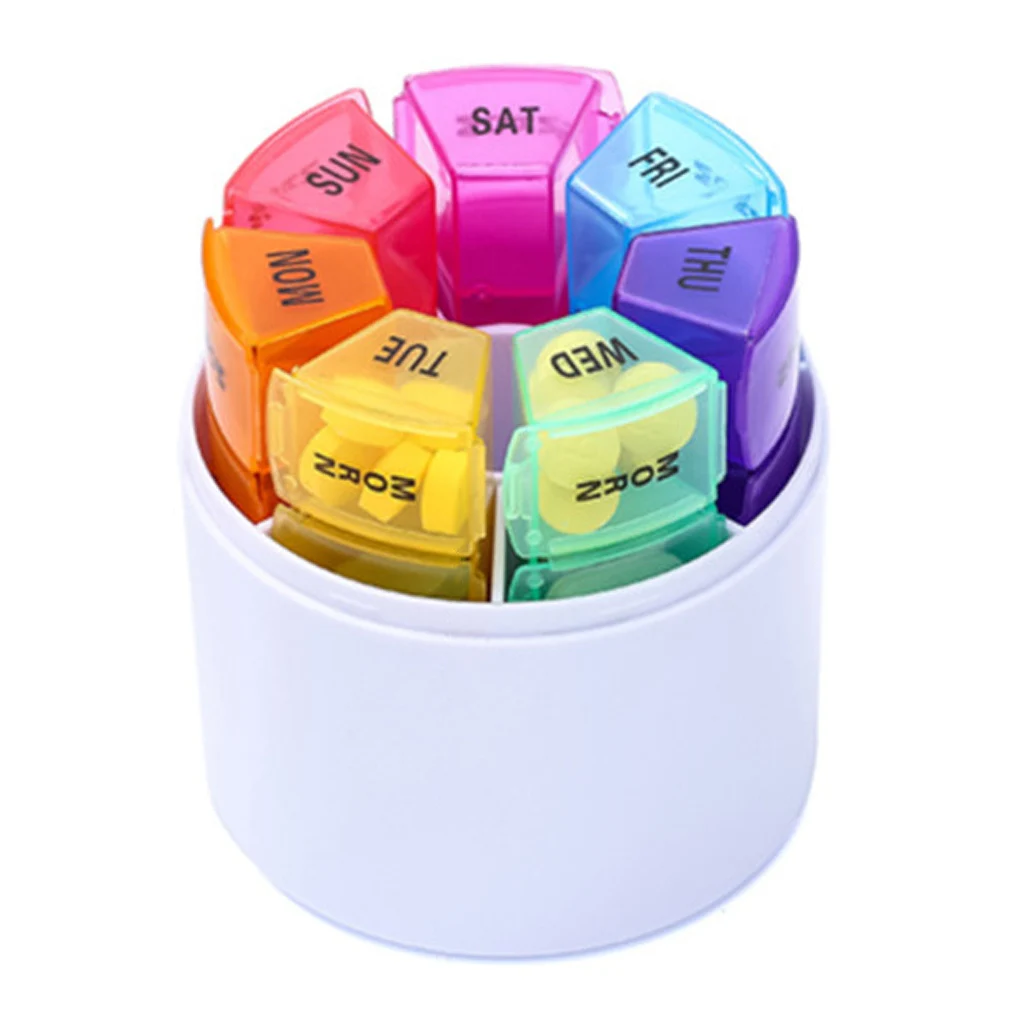 

7 Days 28 Grids Colorful Kit Pill Storage Box Medicine Box Tablet Organizer Medicine Pill Box Drop Ship JUL3