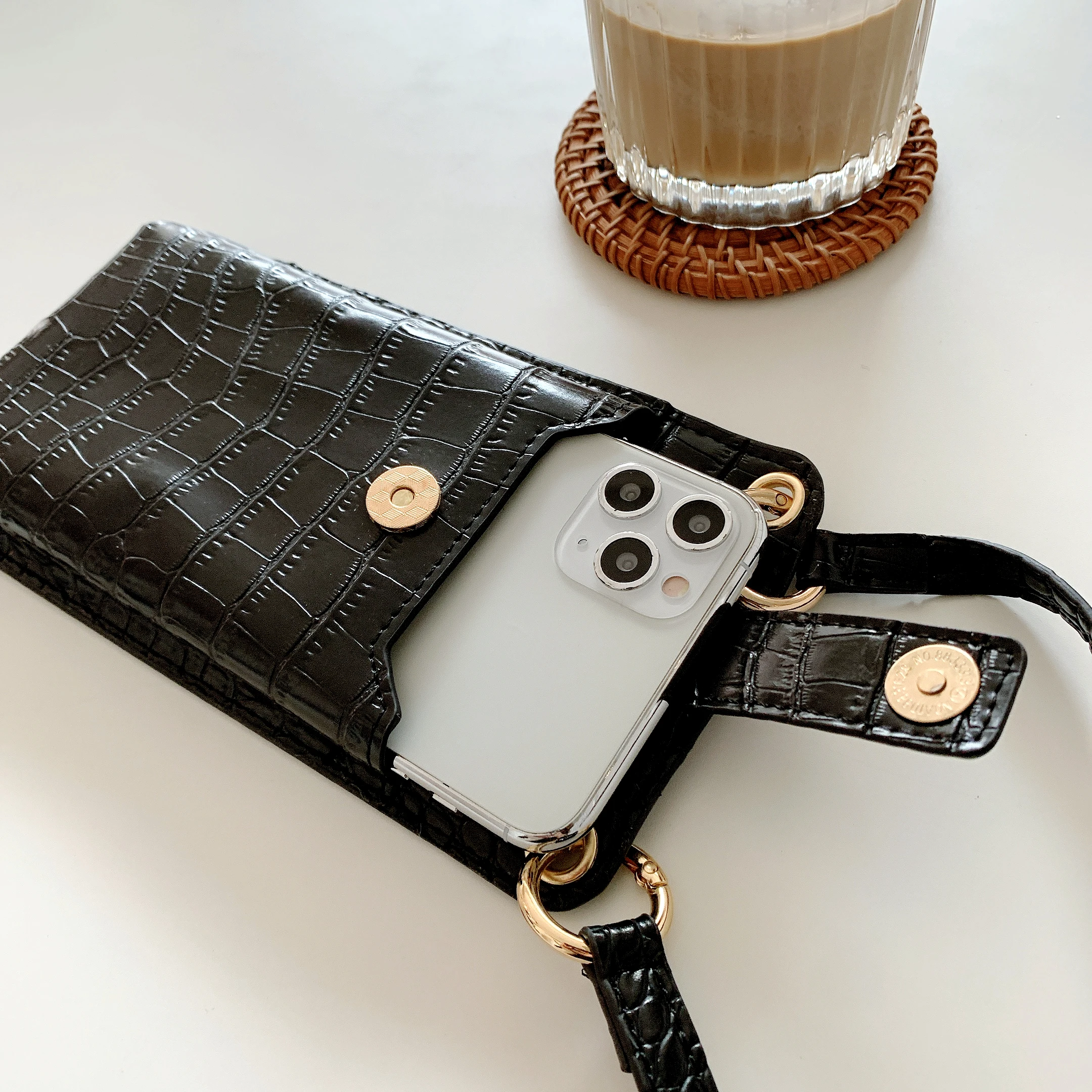 Luxury Universal Crocodile Leather Phone Bag For Samsung
