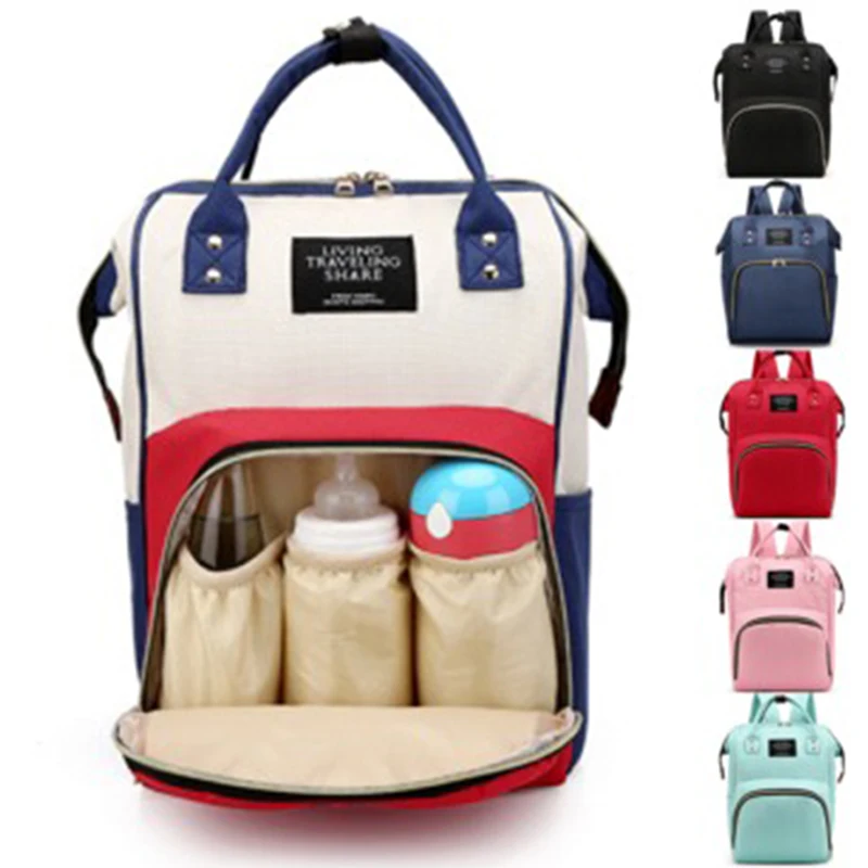 

New Nappy Backpack Bag Mummy Large Capacity Bag Mom Baby Multi-function Waterproof Outdoor Travel Diaper Bags For Baby Care