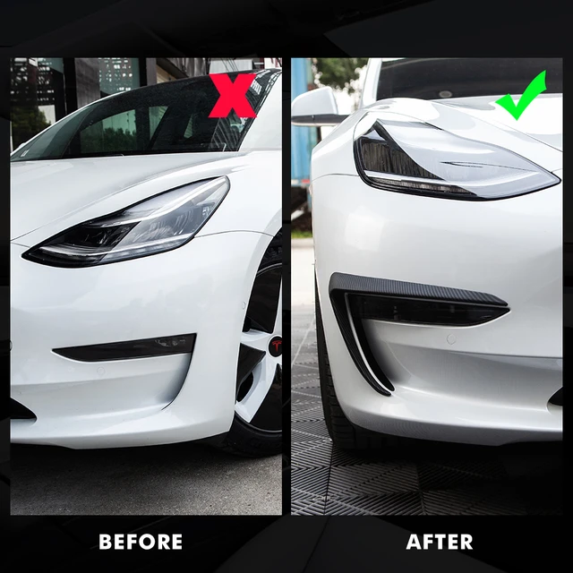 For 2024 Tesla Model 3 Highland Deflector Bumper Guard Trim Cover Modified  Front Sports Spoiler Body Kit Diffuser Accessories - AliExpress